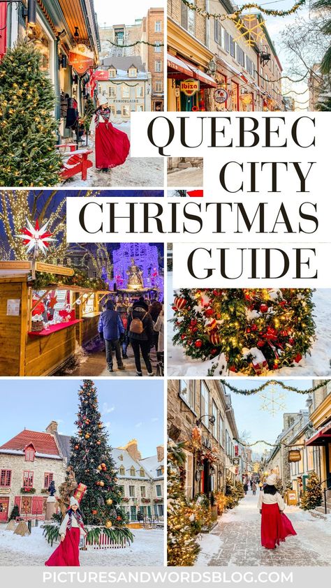 Christmas in Quebec City is magical! Here's the ultimate Quebec City Christmas guide, which includes everything you need to know about visiting. Find the best things to do in Quebec City at Christmas, including the Quebec City Christmas Market, Quartier Petit Champlain, Chateau Frontenac, and more. You'll see why this is one of the best Christmas travel destinations! Christmas Quebec City, Quebec City At Christmas, Quebec City In December, Winter In Quebec City, Quebec At Christmas, Quebec City December, Quebec City In Winter, What To Do In Quebec City, Christmas In Quebec City