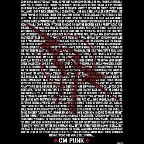 Cm Punk Quotes, Cm Punk Logo, Cm Punk Wallpapers, Wrestling Wallpaper, Punk Quotes, Wwe Gifs, Punk Logo, Wrestling Memes, Nikki Bella Photos