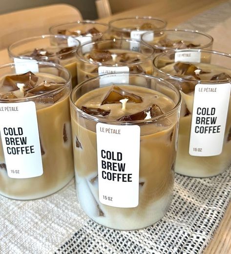 Our bestseller - Cold Brew Coffee Candle. It has magnificent coffee scent with hints of vanilla, caramel, sugar, and milk ☕️ | Instagram Coffee Candle Ideas, Fall Candle Ideas, Cute Candle Ideas, Candle Business Ideas, Iced Coffee Candle, Candle Small Business, Best Candle Scents, Trendy Candles, Candles Business