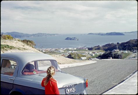 https://flic.kr/p/2kfyYno | Humber 80 at Lower Hutt, New Zealand, 1960s | Copied from 35mm Kodachrome slide. A Humber 80 is a badge-engineered version of the Hillman Minx, assembled in New Zealand. Photographer unknown. Dave Murray collection. Dave Murray, Lower Hutt, Urban Life, American Shirts, Vintage Photo, Historical Photos, The Streets, New Zealand, 1960s