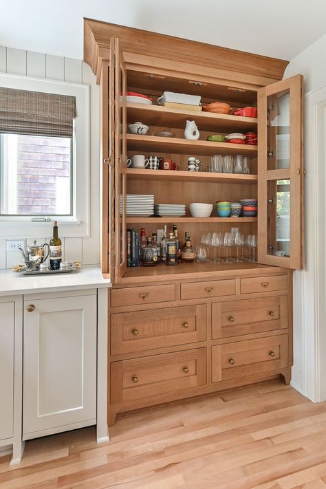 Wood Stained Cabinets, English Cottage Kitchens, Stained Cabinets, Built In China Cabinet, Built In Hutch, Painted Cabinets, Trends For 2024, Oh My Goodness, Pantry Design