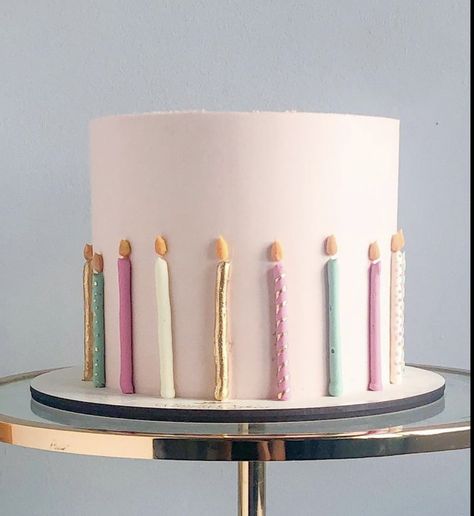 Cake Designs Birthday Architecture, Original Cake Ideas, Happy Birthday Cake Decoration, Pretty Birthday Decor, Candle Cake Design, Cake Decorating Birthday Party, Candle Cake Ideas, Easy Cake Decor, Original Birthday Cake