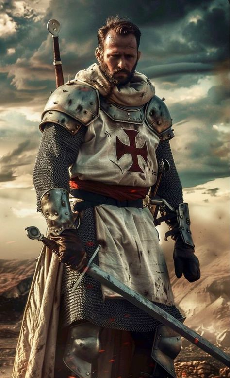 Templar Knight Tattoo, Crusader Wallpaper, Knights Templars, Temple Knights, Roman Gladiators, Templar Knight, Knight Tattoo, Knight Templar, Crusader Knight