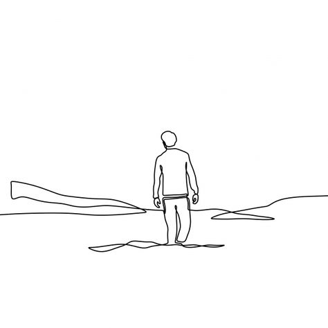 People In Line Illustration, Person Line Drawing, Person Line Art, Drawing One Line, Minimal Drawing, Line Animation, Lonely Man, Illustration Minimal, Line Doodles