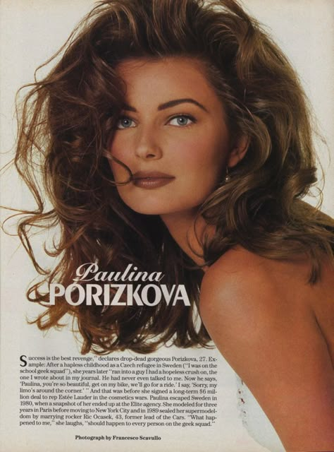 Supermodel Hair, Paulina Porizkova, 90s Makeup, 90s Models, 90s Hairstyles, Aesthetic Hair, Styling Tools, Makeup Inspo, Hair Products