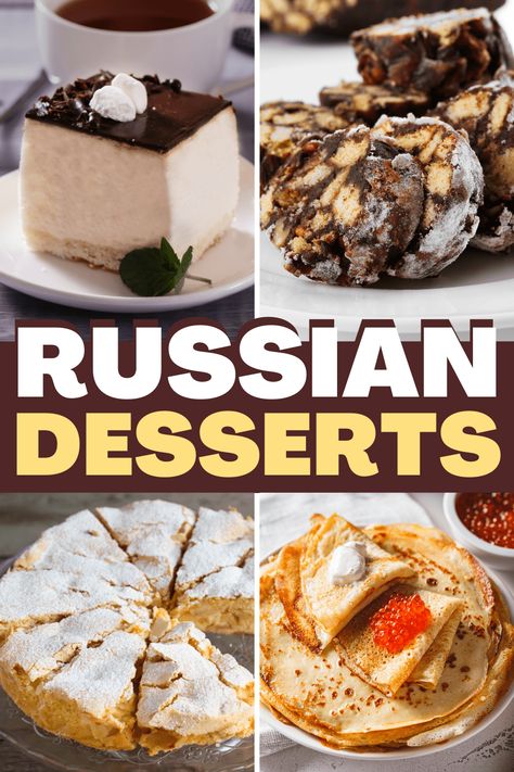 Russian Cookies, Russian Food Recipes, Traditional Russian Food, European Desserts, World Desserts, Russian Foods, Desserts Around The World, Russian Dishes, Eastern European Food