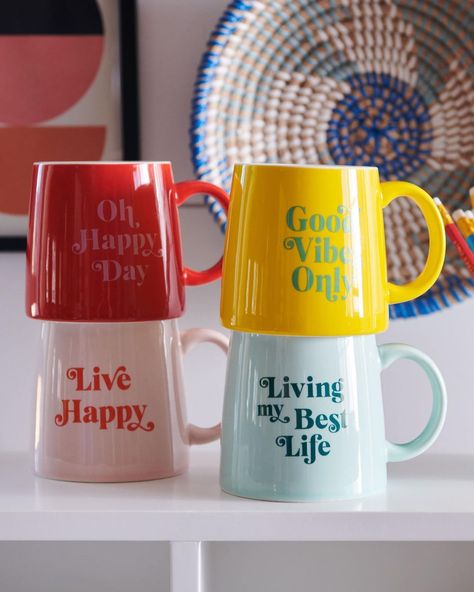 World Market on Instagram: “Start your day off on a positive note with our new Happy Home mugs! (Shop all available products via the link in our bio.) #WorldMarketMugs…” Rustic Bookcase, Sublimacion Ideas, Mug Ideas, Oh Happy Day, Cricut Craft Room, Cool Mugs, Personalized Cups, Happy Home, Seasonal Gifts