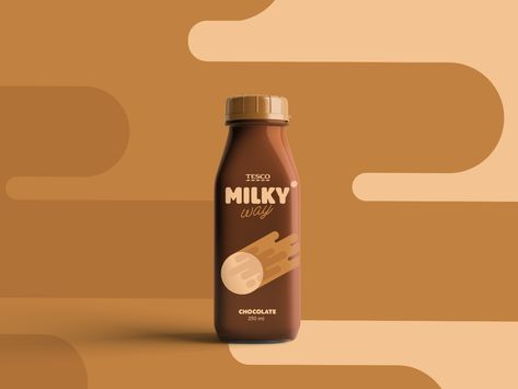 Chocolate milkshake by Ale Giorcelli Milk Packaging, Drinks Packaging Design, Creative Package Design, Design Café, Chocolate Milkshake, Packaging Manufacturers, Milk Shakes, Creative Package, Beverage Packaging