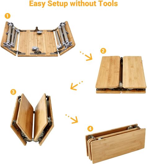 Portable Camping Table, Portable Table Folding, Travel Table, Portable Folding Table, Camping Table Diy, Collapsible Table, Collapsable Table, Rocking Chair Woodworking Plans, Portable Furniture