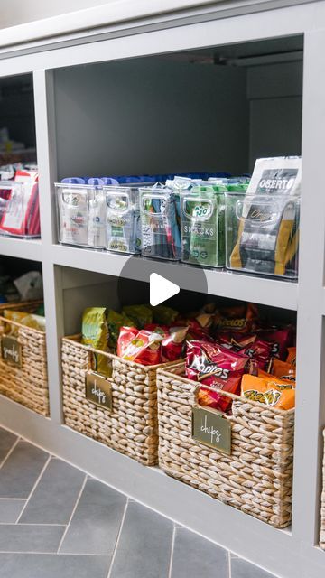 Nice & Neat Homes ® on Instagram: "Have you already tried these tips in your pantry? ✨

Here’s a few ways you can make your pantry look a little more beautiful:

1. Decant your snacks and small packaging. It takes a little more time upfront, but it saves you time when you want to grab & go! Plus, you know exactly how many you have and when you are running low. 

2. Use organizing product that properly fits the food + the space. If you have giant chip bags in a small basket, chances are it will look cluttered and overflow. Use a smaller bin for small items & large bin for large items. 

3. Label! Not only does this make your pantry look polished & pretty, but it also serves a functional purpose. 

Are you ready to give these tips a try? Comment below!

#pantry #pantryorganization #getorgani Canvas Storage, Small Basket, Chip Bags, Pantry Organization, Pantry, Save Yourself, Storage Baskets, Packaging, Dream House