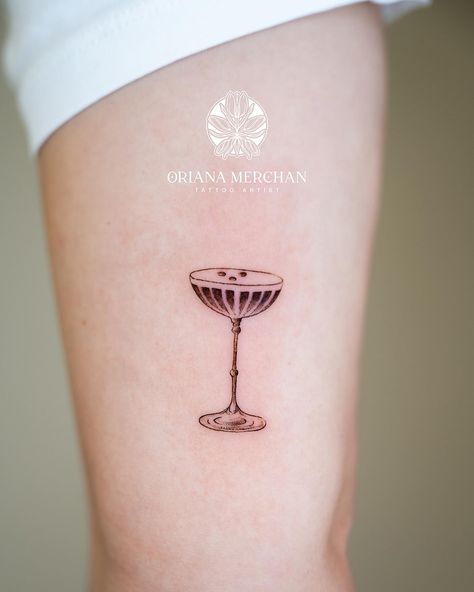 Espresso  Insta: @Orimerchan  #espresso #espressomartini #drinktattoo #drink #tattooartist #tattoolife #MiamiTatto #tattooinspo #smalltattoos #fineline #blackwork Cocktail Fine Line Tattoo, Expresso Martini Tattoo, Mini Wine Glass Tattoo, Espresso Tattoo, Espresso Martini Tattoo, Bartender Tattoo, Martini Tattoo, Cocktail Tattoo, Mark Tattoo