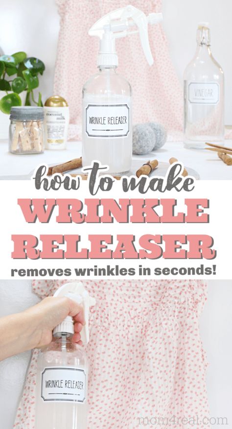 Nobody likes to wear wrinkled clothes, and sometimes you may not have time to iron or steam them. Other times, you may not have an iron or steamer available. That's why I love wrinkle releaser! This easy tutorial will show you How to Make DIY Wrinkle Releaser Spray that will quickly remove wrinkles from your clothing...no ironing necessary! Ironing Spray, Wrinkle Release Spray, Diy Wrinkles, Wrinkle Release, Lotion For Oily Skin, Tips For Oily Skin, Cleaning Faucets, Wrinkled Clothes, Diy Sprays