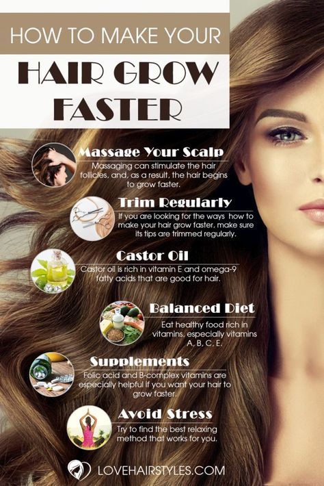 Ways How to Make Your Hair Grow Faster ★ See more: https://lovehairstyles.com/how-to-make-your-hair-grow-faster/