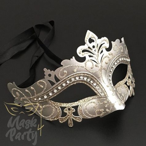 Masquerade Mask Diy, Silver Masquerade Mask, Mask Venetian, Masquerade Prom, Mens Masquerade Mask, Venetian Masquerade Masks, Silver Mask, Butterfly Mask, Venetian Masquerade