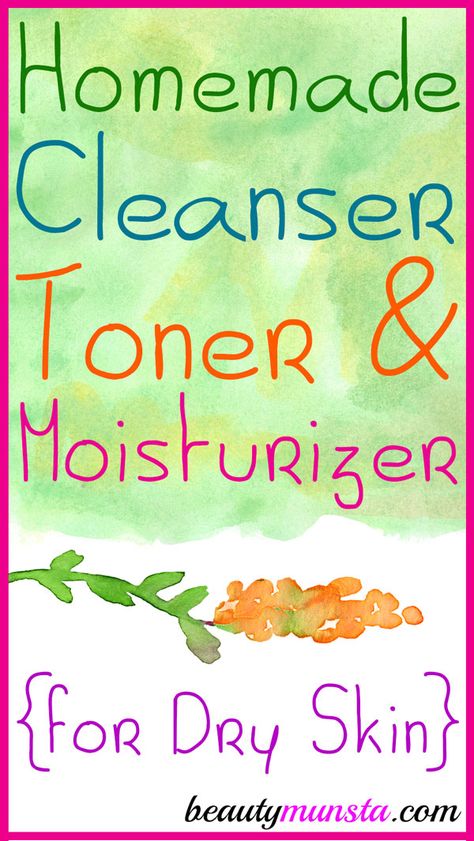 Are you on the quest for minimal and natural products? Then try this homemade cleanser, toner and moisturizer for dry skin! Dry skin is uncomfortable to deal with. I mean it gets flaky, tight and even painful at times. The flakiness is just the worst because who likes dead cells plastered all over their skin?! … Homemade Cleanser, Moisturizer Recipe, Homemade Baking Soda, Skin Care For Dry Skin, Dry Skin Routine, Homemade Moisturizer, Scrub Homemade, Dry Skin Care Routine, Homemade Facial