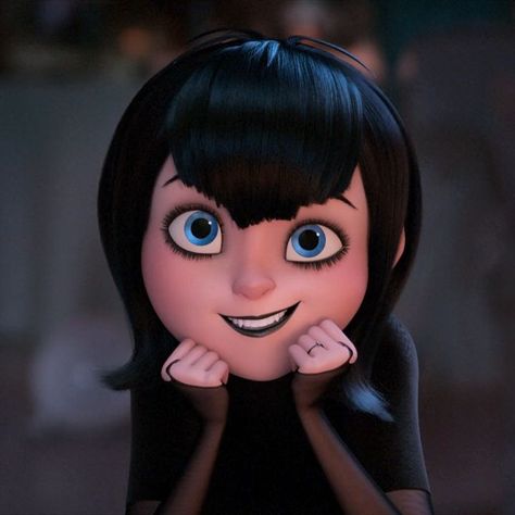 Group Chat Aesthetic, Mavis Pfp, Dracula Hotel Transylvania, Black Hair And Blue Eyes, Aesthetic Hotel, Mavis Hotel Transylvania, Mavis Dracula, Childhood Crushes, Hotel Transylvania