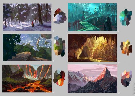 CGMA - Fundamentals of Environment Design Environment Painting, Bg Design, Concept Art Tutorial, Landscape Concept, Background Drawing, Scene Design, Digital Painting Tutorials, Environment Design, Environment Concept Art