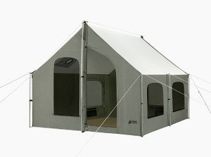 6173 Canvas Tent Front View Kodiak Tent, Kodiak Canvas, Canvas Wall Tent, Tent Footprint, Small Stove, Tent Living, Ceiling Materials, Wall Tent, Awning Accessories