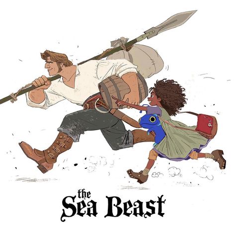 Sea Beast Concept Art, Jacob Holland Sea Beast Fanart, The Sea Beast Fanart, Sea Beast Fanart, The Sea Beast Movie, Sea Beast Movie, Pirate Designs, Jacob Holland, Beast Fanart