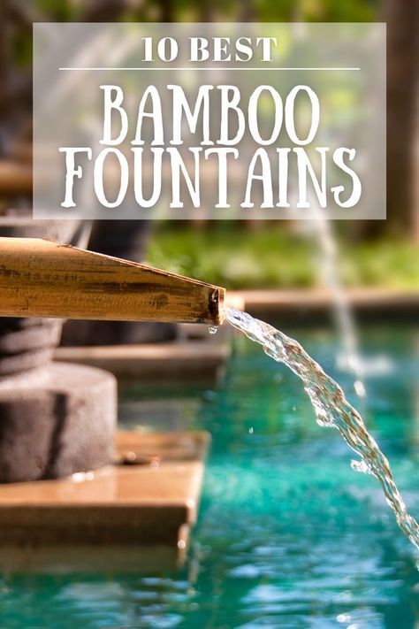 Here are 10 of the best bamboo water fountains that are inexpensive and easy to set up. These fountains can be installed in a garden pond or used as a stand-alone water feature indoors or outdoors. Japanese Water Features In The Garden, Zen Fountain Outdoor, Pond Water Features Fountain Ideas, Japanese Bamboo Fountain, Bamboo Fountain Ideas, Bamboo Fountain Diy, Rustic Water Feature, Diy Garden Fountains Outdoor, Japanese Water Fountain