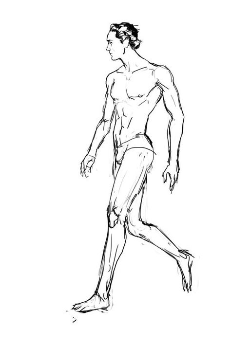 Mannequin Walk, 2 Walking Drawing Reference Side, Walking Anatomy, Drawing Reference Walking, Walking References, Male Pose Reference Walking, Male Walking Drawing Reference, Drawing Poses Walking, Walking Posture Drawing, Front Facing Walking Reference