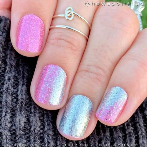 Nail Polish Combos, Mixed Mani Ideas, Colorstreet Nail Ideas, Color Street Nails Ideas, Dripping In Diamonds, Colorstreet Combos, Color Street Mani, Nail Color Combos, Color Street Combos