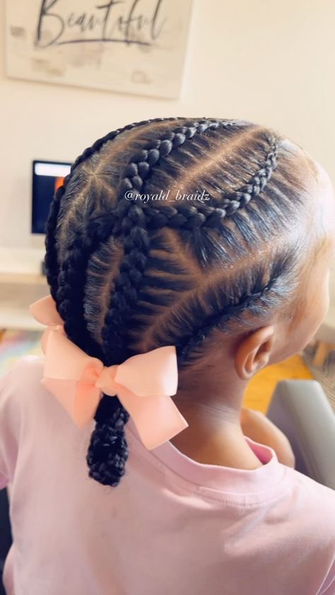 Braid Hairstyles For Little Black Girls Easy, Simple Kid Braid Styles, Pink Lemon Hair Bundles, Kid Friendly Hairstyles Black, Easy Kids Braided Hairstyles, Mixed Girl Braids Hairstyles, Braided Hairstyles For Little Black Girls Easy, Braided Bun Hairstyles For Kids, Girls Braided Hairstyles Kids Black