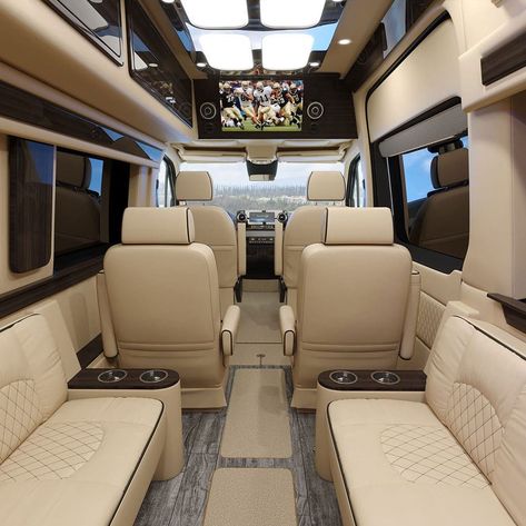 Ultimate RV – A Luxury Sprinter RV by Ultimate Toys® Vanity Van, Rv Van Interior, Luxury Sprinter Van, Luxury Caravans, Gem Cars, Super C Rv, Luxury Rv Living, Custom Mercedes, Luxury Campers