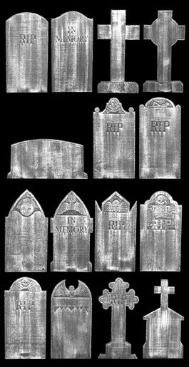 Gravestone types Grave Stone, Halloween Outside, Halloween Graveyard, Halloween Tombstones, Adornos Halloween, Halloween 2016, Halloween Yard, Theme Halloween, Halloween Decorating