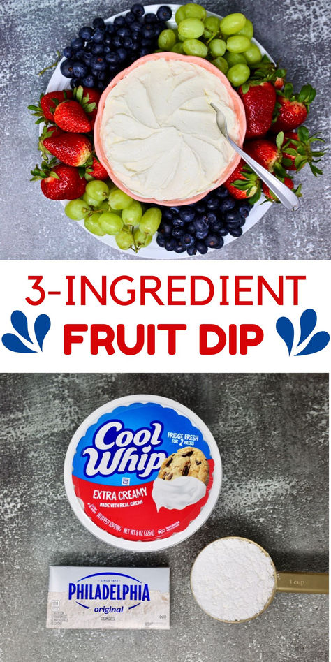 3 Ingredient Fruit Dip, Cool Whip Fruit Dip, Cream Cheese Fruit Dip Recipe, Healthy Fruit Dip, Fruit Dip Recipe, Easy Fruit Dip, Cream Cheese Fruit Dip, Best Dip Recipes, Sugar Free Fruits