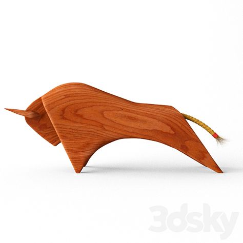 wooden bull sculpture - Sculpture - 3D model Bull Sculpture, Wood Sculpture Art, Bull Art, Wood Carving Designs, Wooden Statues, Art Carved, Wood Carving Art, Diy Wood Projects Furniture, Wooden Animals