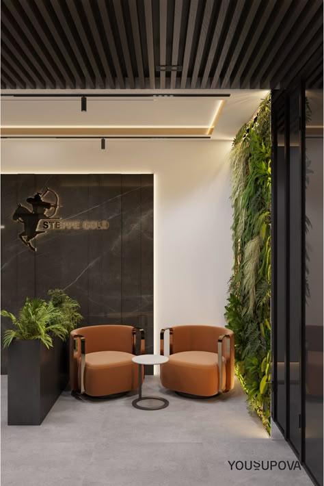 Tiny Reception Area, Reception Area Design Waiting Rooms, Office Lobby Reception Waiting Area, Small Office Reception, Salon Waiting Area Ideas, Waiting Room Design Reception Areas, Waiting Area Design, Office Lobby Design, Reception Area Design