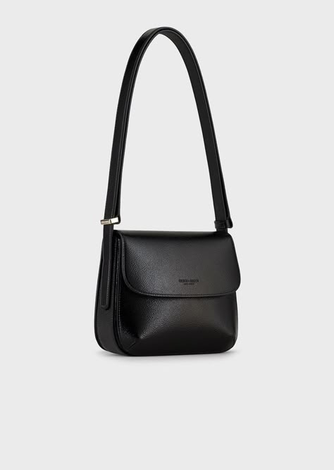 Medium Shoulder Bag, Giorgio Armani Bag, Armani La Prima Bag, Armani Exchange Bag, Armani Bag, My Style Bags, Armani Women, Black Leather Shoulder Bag, Chic Bags