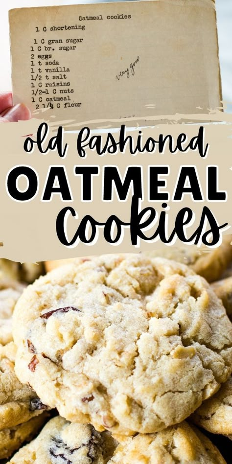 Homemade Oatmeal Cookies, Old Fashioned Oatmeal Cookies, What Is Healthy Food, Old Fashioned Oatmeal, Cookies Chewy, Homemade Oatmeal, Cookie Making, Medicine Tips, Oat Cookies