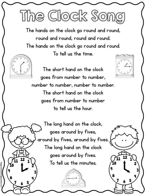 Song For Kindergarten, Learning Tricks, Math Songs, Elementary Homeschool, Learn To Tell Time, Classroom Songs, Preschool Reading, School Songs, Math Education