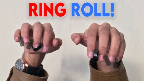 Ring Tricks, Ring Trick, Ring Roller, How To Roll, Make Videos, Things To Learn, Finger Rings, Ring Finger, Fun Games