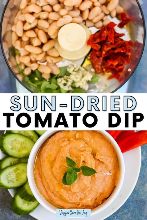 Sun Dried Tomato Dip Cream Cheese, Sundried Tomato Appetizer, Sun Dried Tomato Appetizer, Meatless Appetizers, Sun Dried Tomato Dip, White Bean Dip Recipe, Sundried Tomato Dip, Tomato Appetizers, Main Recipes