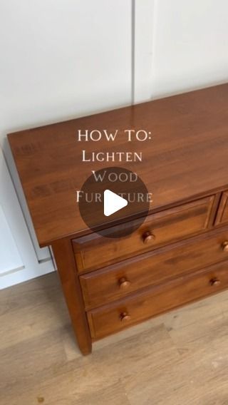 White Dresser Wood Top Gold Knobs, How To Make Dark Wood Furniture Lighter, Ethan Allen Dresser Redo, How To Update Dark Wood Bedroom Furniture, Modern Pine Furniture, Dark Wood Dresser Makeover, How To Paint Dark Wood Furniture, Easy Dresser Makeover, Diy Wood Dresser Makeover