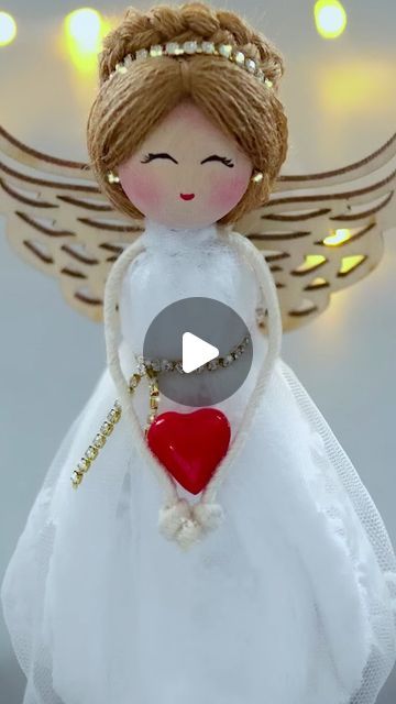 Wooden Spoon Angels, Christmas Fairies To Make, How To Make Angels For Christmas, Christmas Angel Dolls Handmade, Making Angels For Christmas, How To Make An Angel Ornament, Angels To Make For Christmas, Angels Made From Doilies, Angel Faces Painted