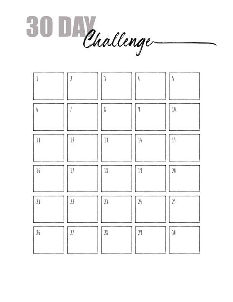 Free 30 Day Challenge Calendar 30 Day Challenge Journal, 30 Day Plank, 30 Day Drawing Challenge, 30 Day Plank Challenge, Blank Calendar Template, 30 Day Fitness, Workout Calendar, Free Calendar, Passion Planner