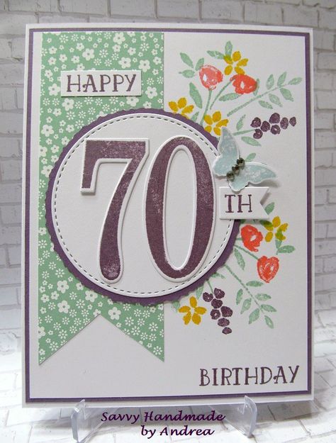 Birthday Card Ideas For Dad, Card Ideas For Dad, Birthday Card For Grandma, Age Birthday Cards, Card For Grandma, Grandma Birthday Card, 90th Birthday Cards, 80th Birthday Cards, Stampin Up Birthday Cards