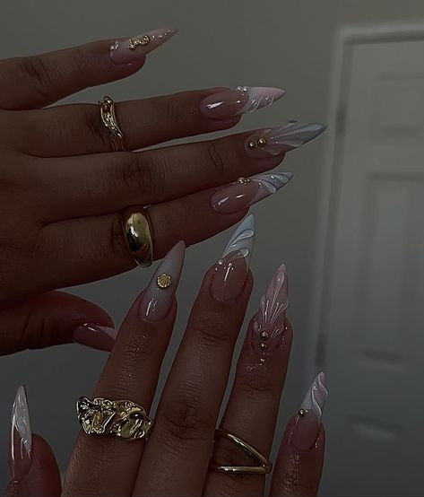 Acrylic Nails Stiletto, Grunge Nails, Long Acrylic Nails Coffin, Unique Acrylic Nails, Pink Acrylic Nails, Fire Nails, Funky Nails, Pretty Acrylic Nails, Nails Inspo