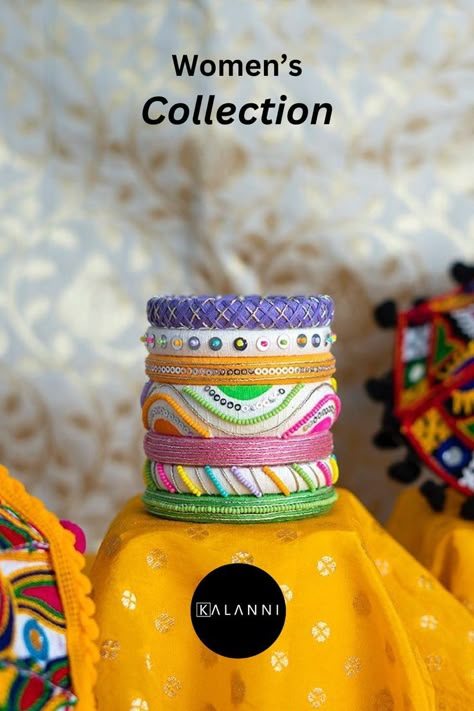 Dazzling Navratri Bangles: Embrace the Colors of Tradition Diy Bangles Ideas, Handmade Bangles Design, Cotton Thread Bangles, Handmade Bangles Ideas, Homemade Bangles, Fabric Bangles Handmade, Navratri Bangles, Diy Bangles, Fabric Bangles