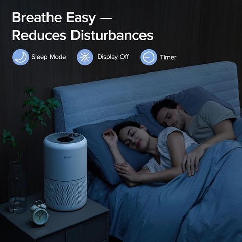 Covers Up to 1095 ft² by 45W High Torque Motor, 3-in-1 Filter with HEPA sleep mode, Remove Dust Smoke Pollutants Odor, Core300-P, White Bedroom Covers, Pet Allergies, Hepa Air Purifier, Pet Dander, Hepa Filter, Clean Air, Air Cleaner, Energy Star, Air Purifier