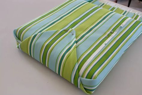 DIY No-Sew Outdoor Patio Cushions | eHow Diy Patio Furniture Cushions, Diy Patio Cushions, Outdoor Chair Cushion Covers, Outdoor Couch Cushions, Outdoor Compost Bin, Outdoor Patio Cushions, Unique Origami, Patio Cushion Covers, Diy Cushion Covers