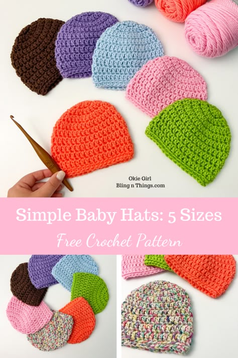 Newborn Hat Size Chart, Daisy Craft Farms Crochet Hats, Easy Baby Hats To Knit Free Pattern, Crochet Micro Preemie Hats Free Pattern, Newborn Baby Hat Crochet Pattern Free, Crochet Hat For Newborn, Crochet Newborn Beanie Free Pattern, Newborn Beanie Crochet Pattern, Infant Hats Crochet