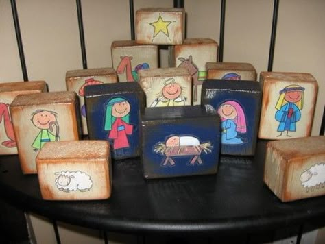 Nativity Blocks, Blocks For Kids, Diy Nativity, School Material, Creative Holiday Gifts, Kids Blocks, Auction Ideas, Christmas Nativity, Christmas Advent