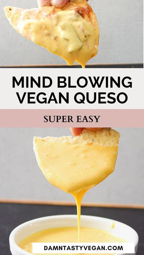 Nacho Cheese Recipe, Dairy Free Queso, Vegan Nacho Cheese, Vegan Nachos Cheese, Vegan Queso, Vegan Nachos, Vegan Cheese Recipes, Vegan Cheese Sauce, Vegan Dip