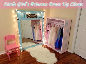 diy little girl s princess dress up closet, bedroom ideas, painted furniture, repurposing upcycling Dress Up Area, Dress Up Closet, Dress Up Storage, Dress Room, Girl Room Ideas, Girls Room Ideas, Toddler Girl Room, Princess Bedroom, Princess Dress Up