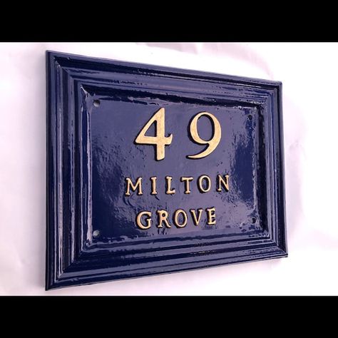 Metal Address Sign for House, Address Plaque, House Number Plaque, Cast Metal Nameplate, Front Porch Decor, Metal Signs - Etsy Cap Cod Exterior, Victorian House Numbers, Traditional House Numbers, Door Number Plates, Contemporary House Numbers, Door Number Plaques, Metal Address Sign, House Plaques, Colonial Style Homes